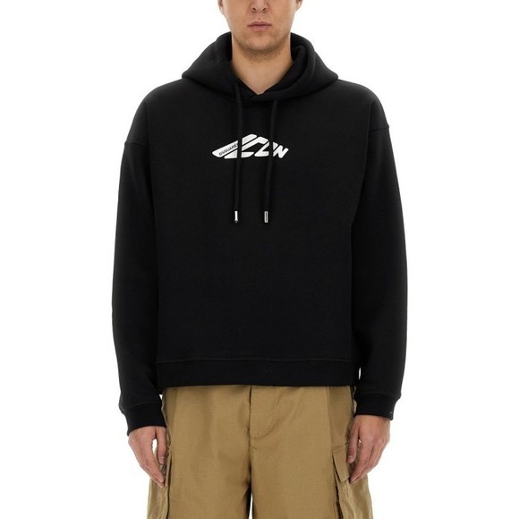 Dsquared2 Cropped Sweatshirt With Bold Logo Print - NWT